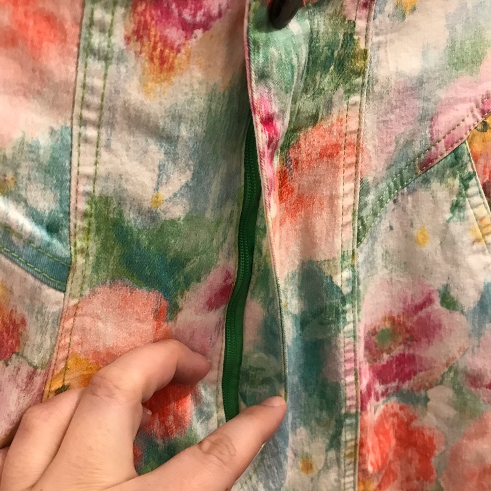 Vintage High Waist Floral Bermuda Shorts Small XS - Picture 3 of 8
